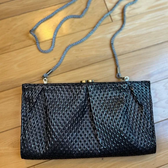 NWOT Kate Landry Metallic Silver Clutch - Picture 11 of 12